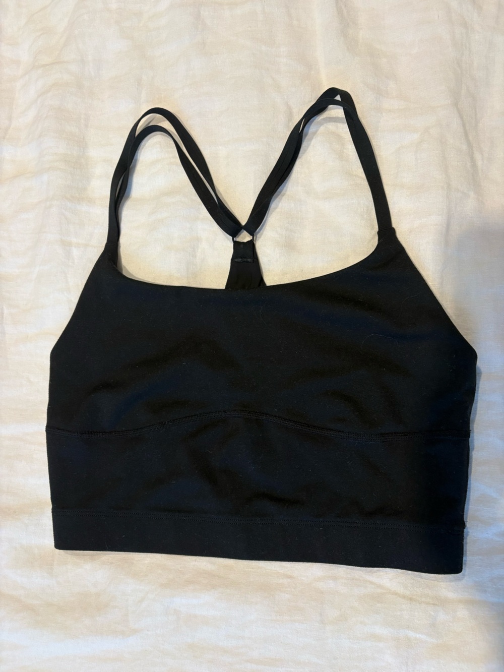 Outdoor Voices Black long line Sports Bra / crop top - size M